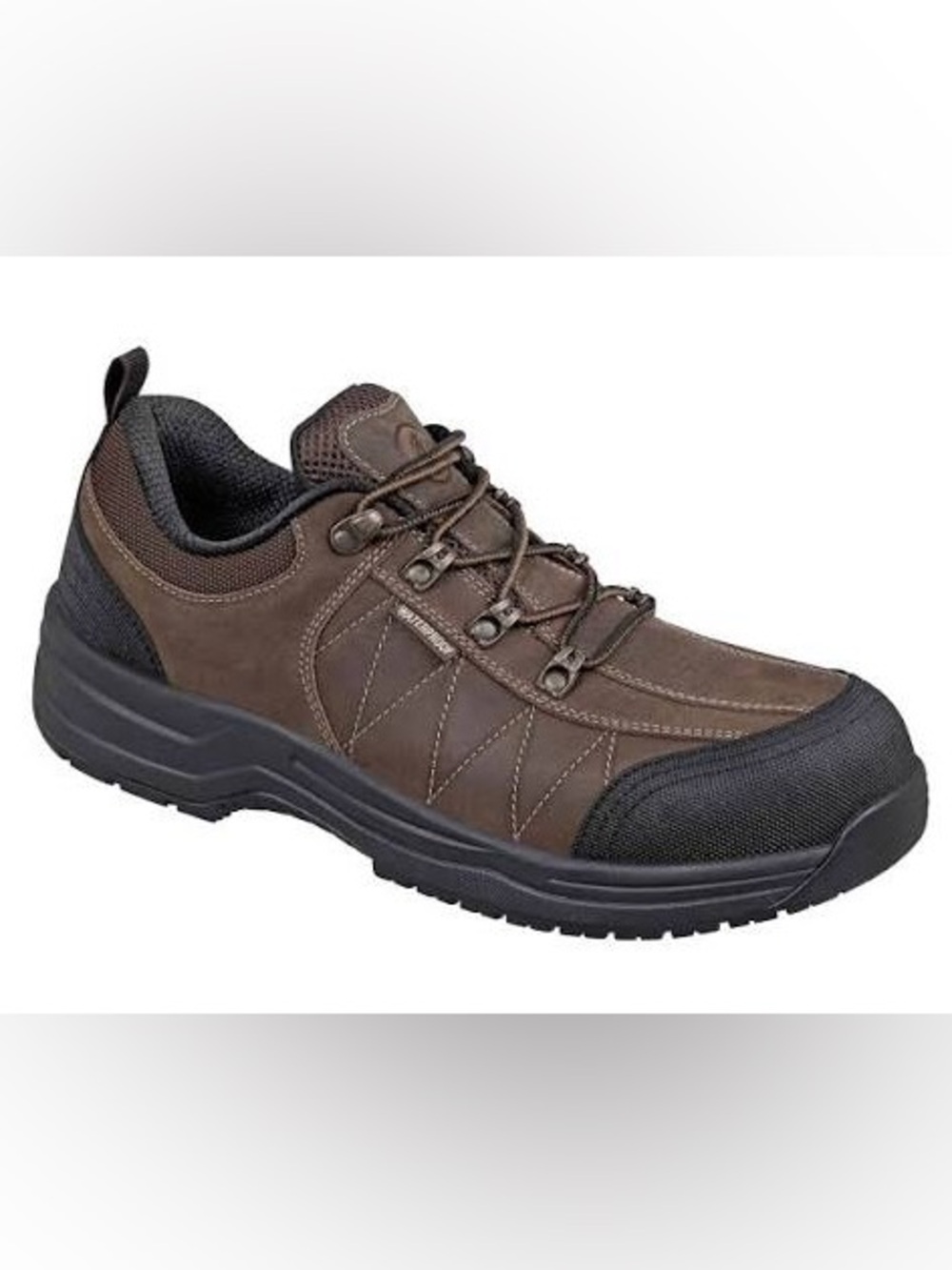 OrthoFeet Dolomite 692 Waterproof Brown Leather Composite Toe Men’s Work Shoe 13